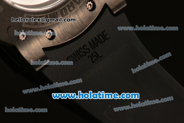 Richard Mille RM032 Chrono Swiss Valjoux 7750 Automatic PVD Case with Skeleton Dial and White Markers - Click Image to Close